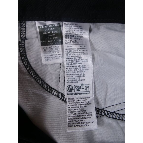 Levis 511 Slim‎ Black Jeans Men's Size 40x30 - Picture 5 of 6